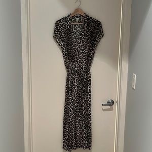 Leopard print a-line dress